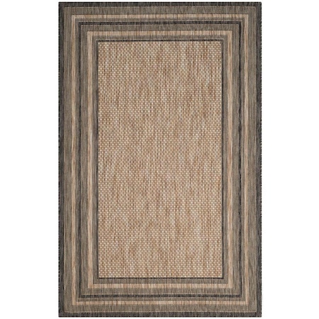Safavieh Courtyard Power Loomed Runner Rug- Natural - Black- 2 ft. 3 in. x 8 ft. CY8475-37312-28